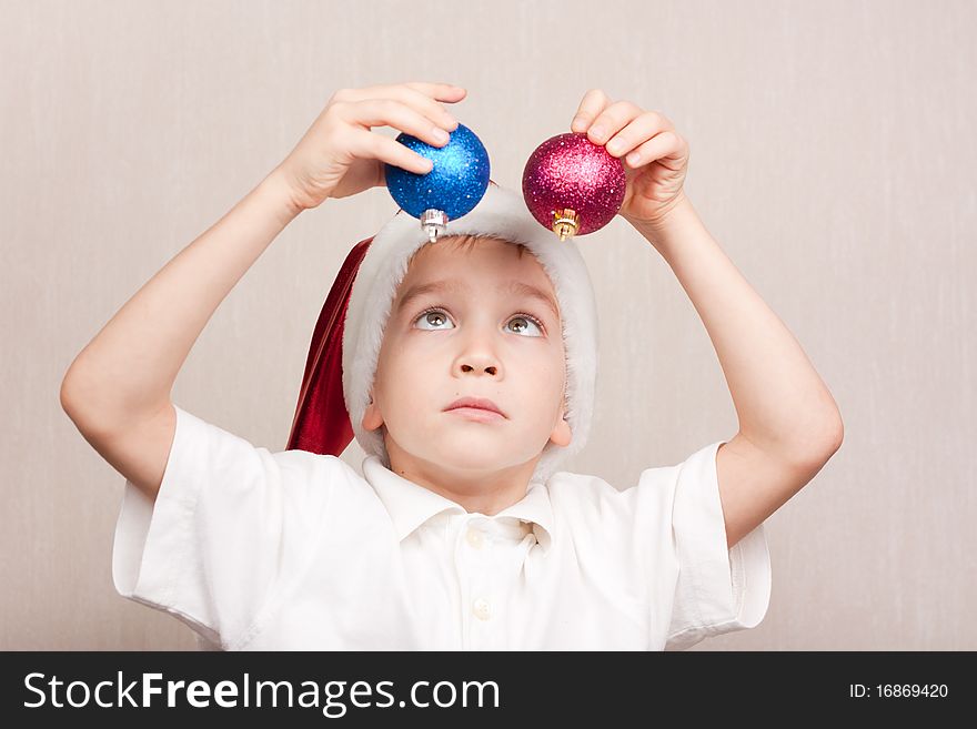 Boy In Red Christmas Hat