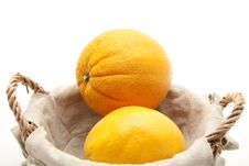 Oranges In The Basket Royalty Free Stock Images Oranges In The Basket Royalty Free Stock Images
