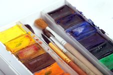 A Pack Of Watercolour Paint Stock Images