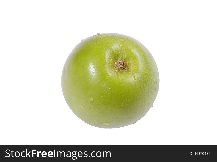 Green apple isolated on white background. Green apple isolated on white background.