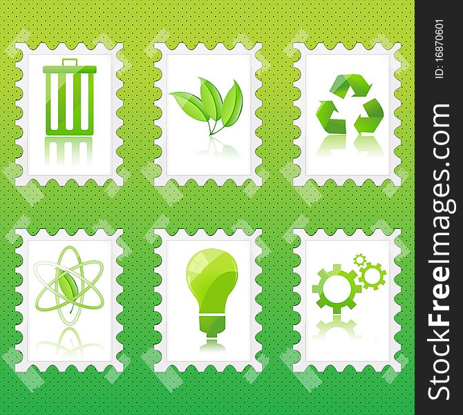 Illustration of recycle with green background. Illustration of recycle with green background