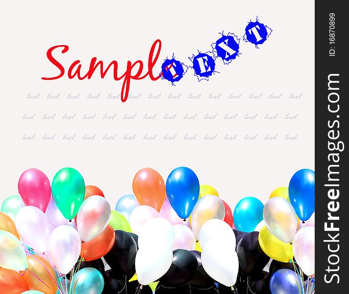 Colorful party balloons background