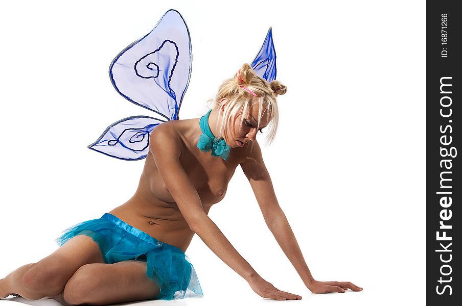 Girl With Blue Wings