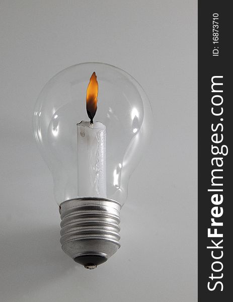 Energy efficient light bulb whith candle