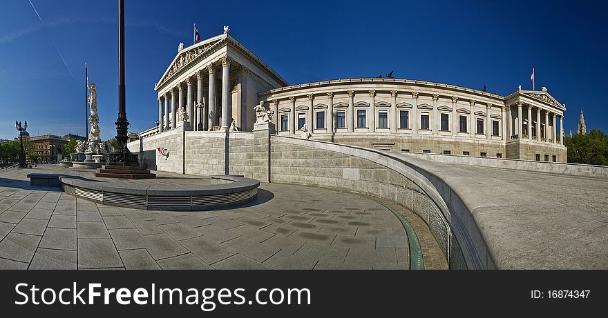 Panorama of the Austrian Parliament Building