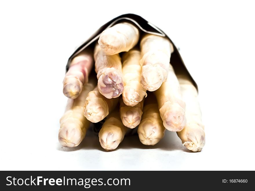 A bundle of asparagus on a white background optional. A bundle of asparagus on a white background optional