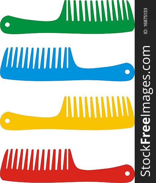 Set of hairbrushes. A hairbrush for hair