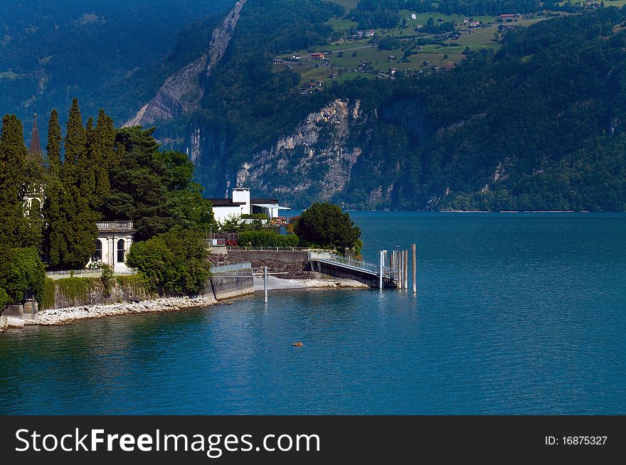 View of the lake at Lucerne in Switzerland. View of the lake at Lucerne in Switzerland