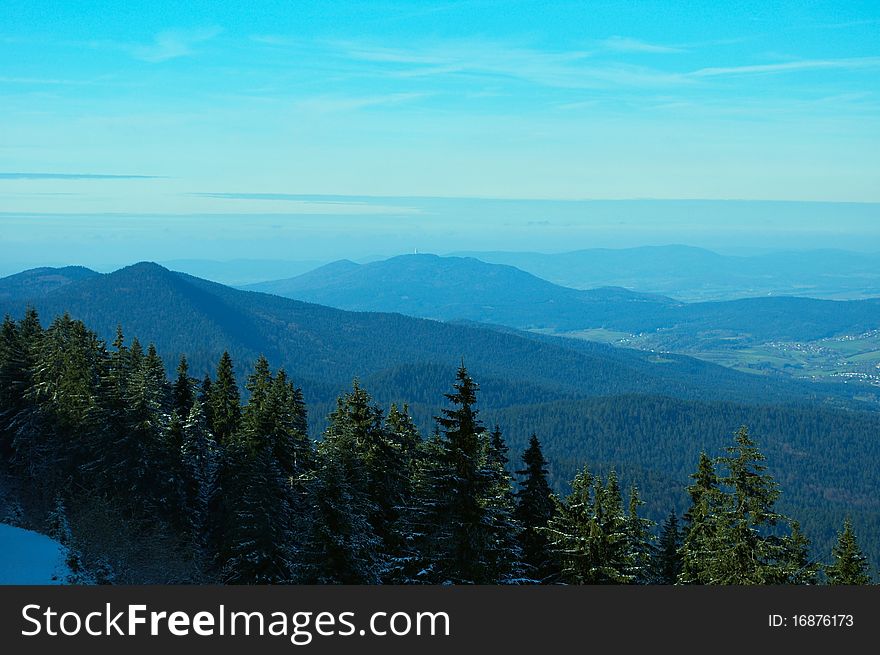 Nice landscape on winter day