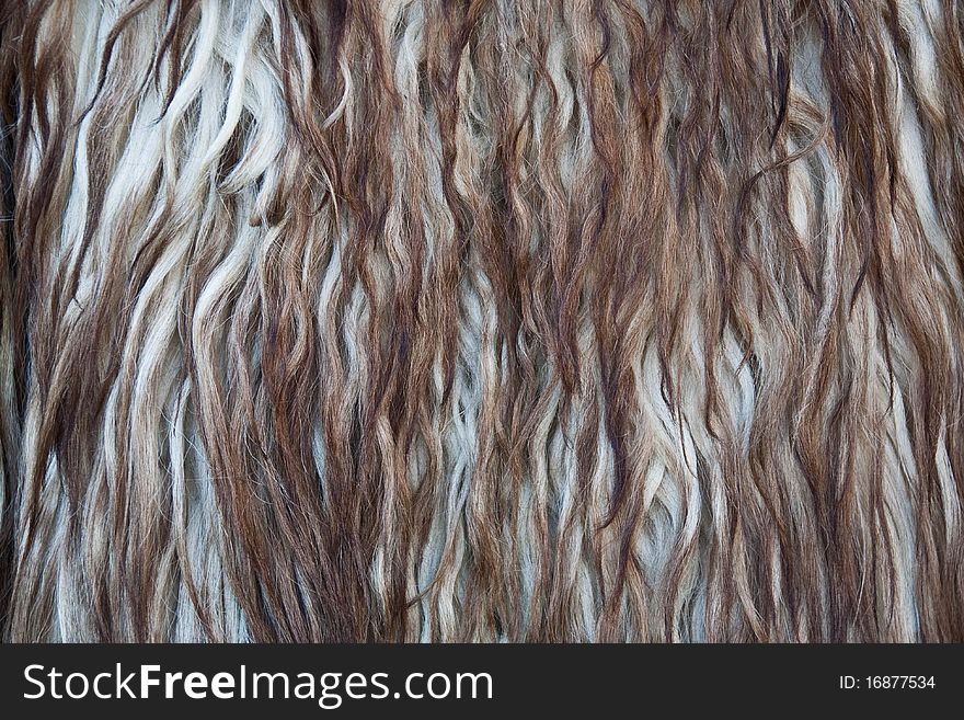 Brown and white sheepskin texture