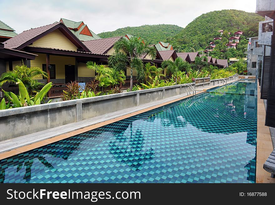 Swimming pool at the luxury hotel, Phangan, Thailand. Swimming pool at the luxury hotel, Phangan, Thailand