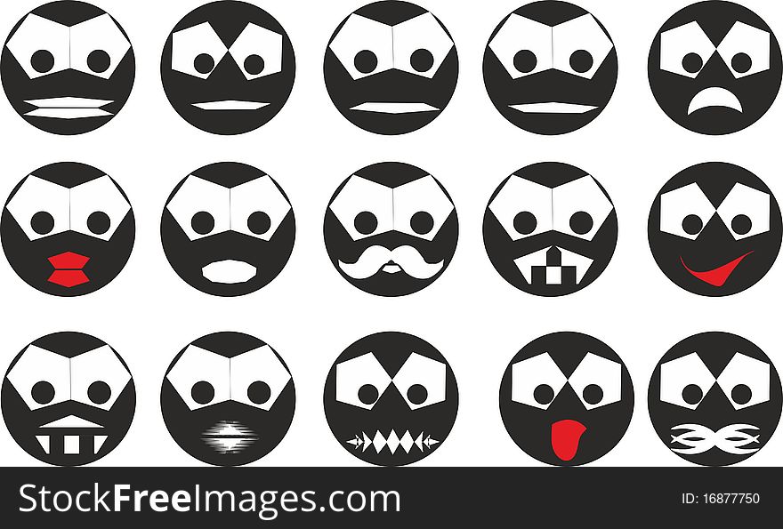 15 football smiley face with different emotions. 15 football smiley face with different emotions