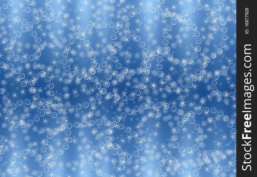 White christmas design on blue background - seamless christmas ornament