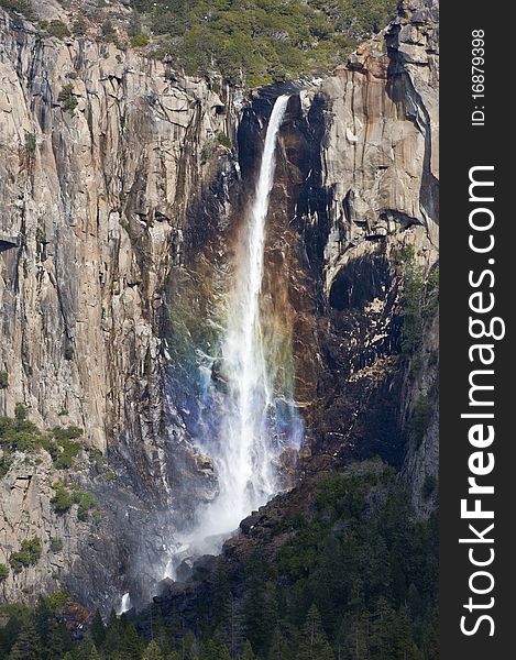 One of the many waterfalls in Yosemite Valley. One of the many waterfalls in Yosemite Valley