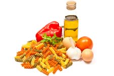 Ingredients And Spaghetti Royalty Free Stock Images Ingredients And Spaghetti Royalty Free Stock Images
