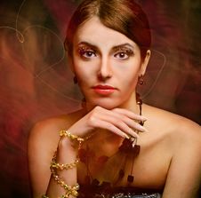 Beauty Woman Portrait Stock Image