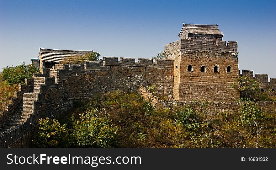 Broken great wall at jinshanling