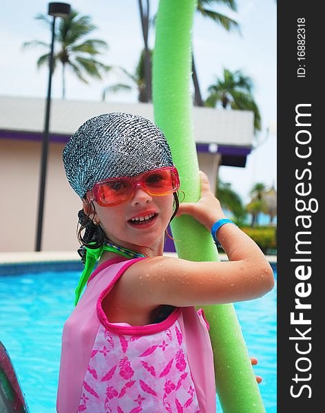 Little Girl And Pool