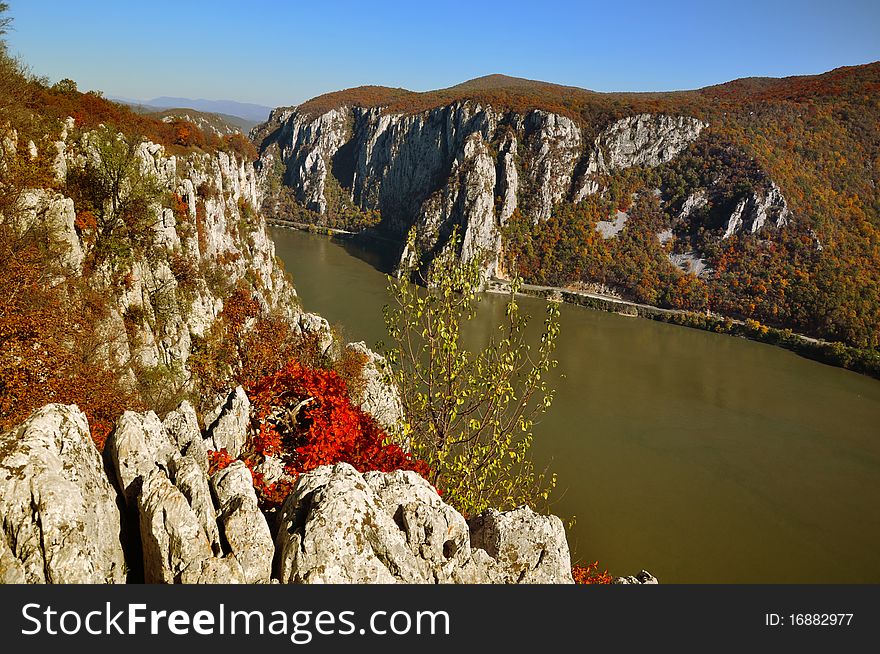 Autumnal landscape - Iron Gate Natural Park, Romania