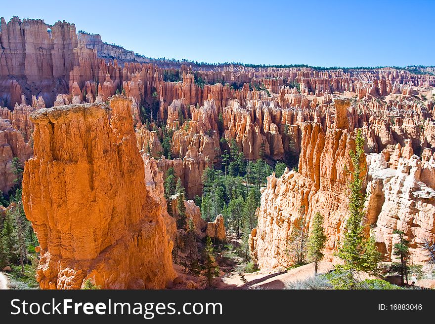 Scenic image of the Hoodoos of Bryce Canyon National park