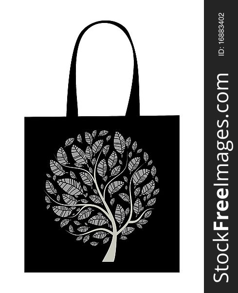 Shopping Bag Design, Art Tree