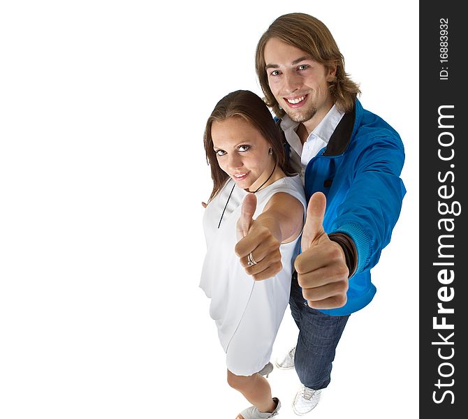 Fresh European Couple With Long Hair