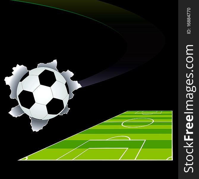 Soccer abstract background with perspective field and ball. Soccer abstract background with perspective field and ball.