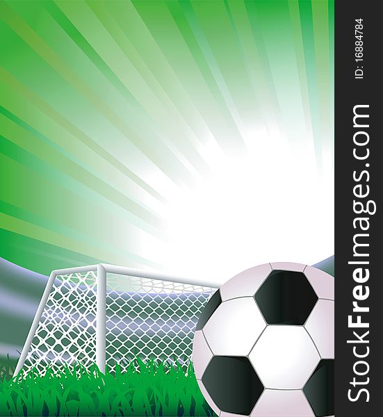 Soccer abstract background with detailed goal. Soccer abstract background with detailed goal.