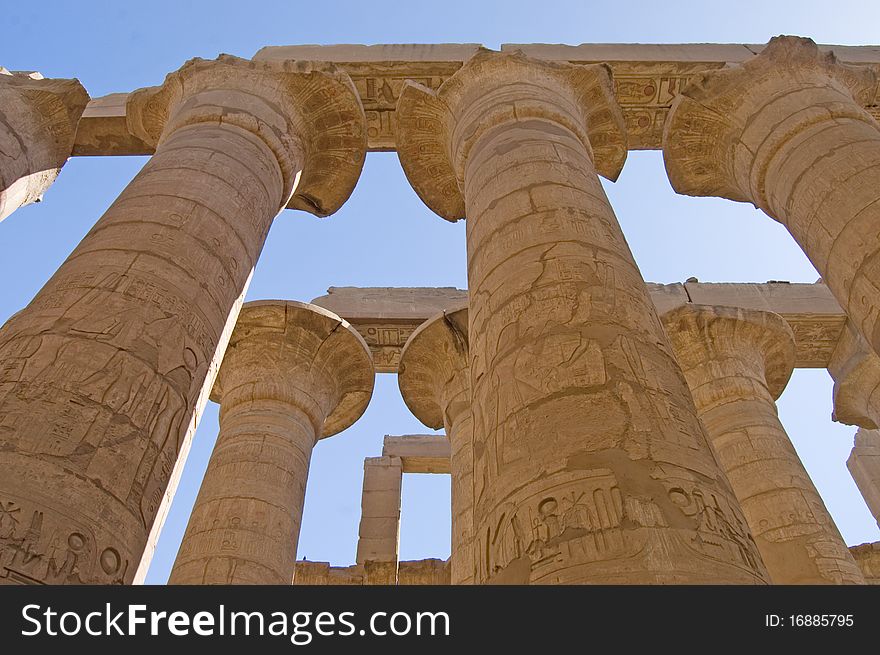 Columns at Karnak Temple, Luxor, Egypt
