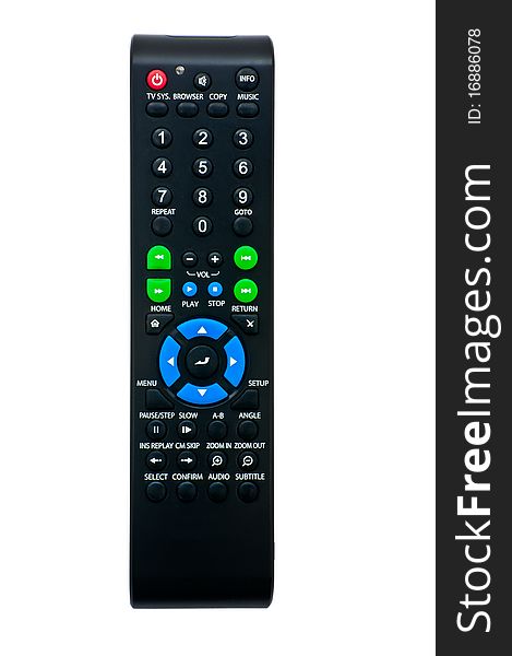 Modern remote control Isolated on white background