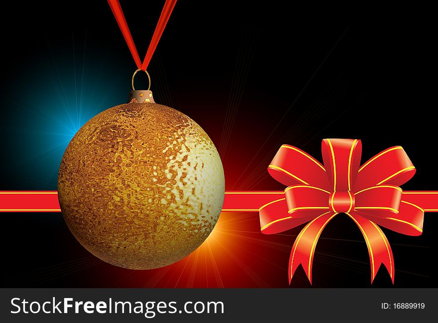 The Christmas ornaments lights balls on the abstract background. The Christmas ornaments lights balls on the abstract background