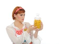 Beautiful Cooking Woman With Italian Pasta Stock Photo Beautiful Cooking Woman With Italian Pasta Stock Photo