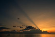 Tropical Ocean Sunset Royalty Free Stock Photo