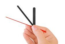 Hand With Clock-hands Stock Images Hand With Clock-hands Stock Images