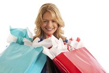 Close-up Of Woman With Shopping Bags Royalty Free Stock Photo Close-up Of Woman With Shopping Bags Royalty Free Stock Photo