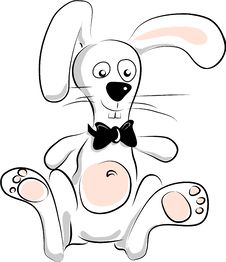 White Rabbit Boy Royalty Free Stock Images