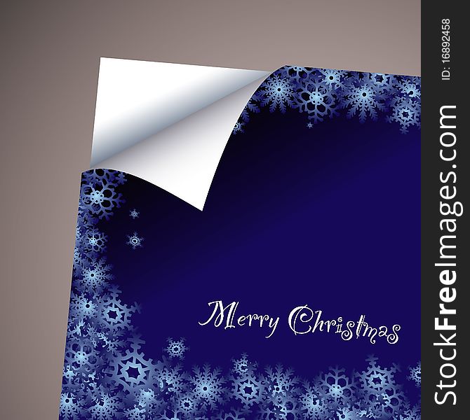 Christmas background concept wallpaper with paper corner curl. Christmas background concept wallpaper with paper corner curl