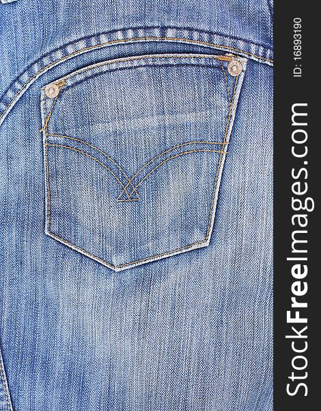Close up ot texture of blue jeans.