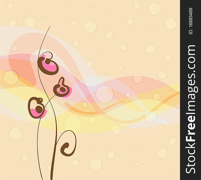 Abstract foral background, clip art illustration. Abstract foral background, clip art illustration