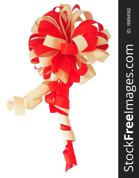 Gift or christmas ribbon over white background. Gift or christmas ribbon over white background.