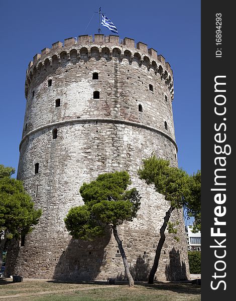 The white tower at Thessaloniki city in Greece