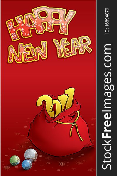 Happy new year greeting card