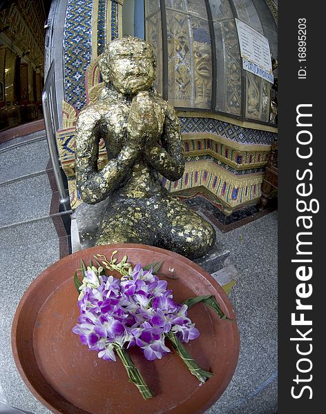 Flower to worship for Thai buddha in temple.