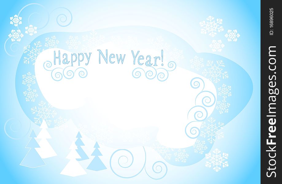 Greeting card with snowflakes. Background.