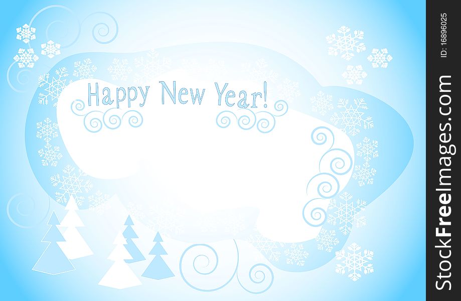 Greeting Card With Snowflakes. Background.