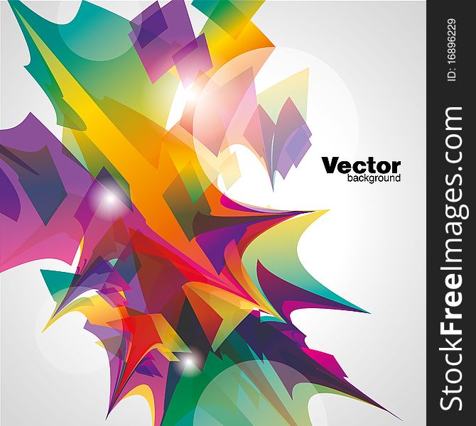Vector colorful background. many abstract objects.