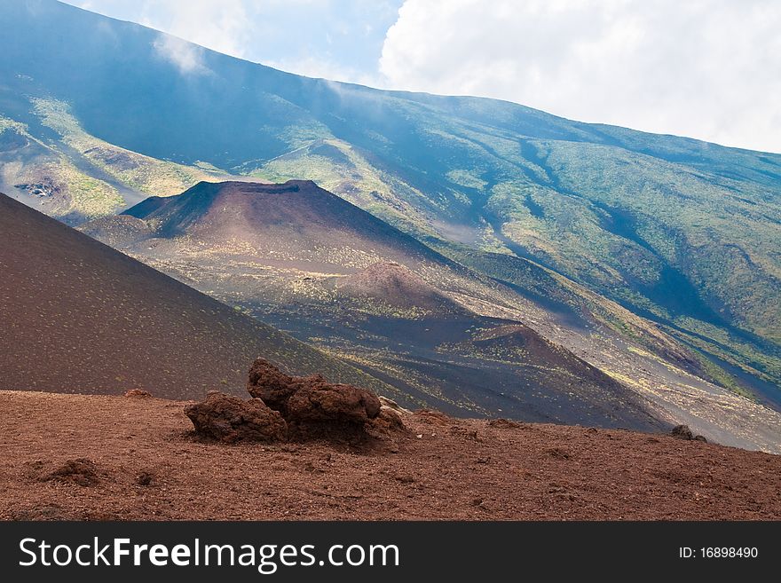 Volcano landscape near Etna, Sicily