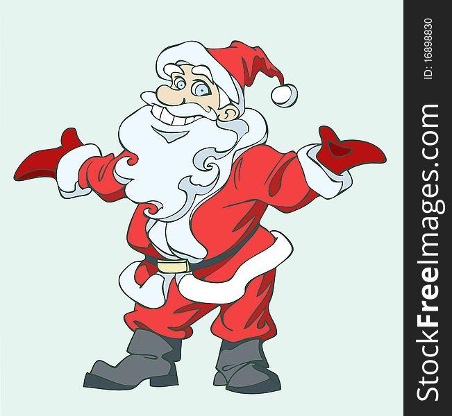 Vector christmas illustration of Santa Clause
