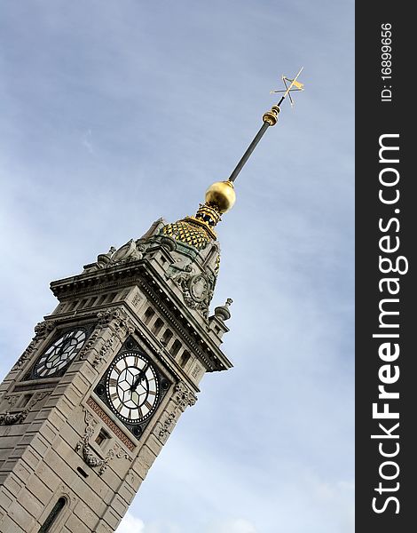 The old clock tower in brighton at noon