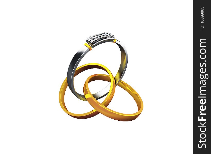 Beautiful rings illustrating the marriage. Beautiful rings illustrating the marriage